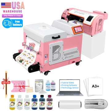 USA warehouse -M1630 pro A3 pink DTF printer with powder shaker