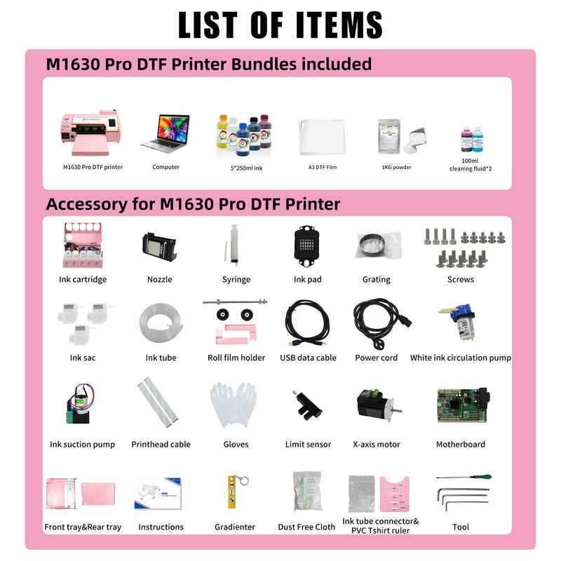 B btransfer A3 M1630 Pro DTF Printer Bundle(Carton Packaging):A3 Xp600 DTF Printing Machine ,Auto Film Cutter & Anti-Clog System,White Ink Circulation For T-shirt Printing(Printer+Laptop+Consumable) - Feature 7