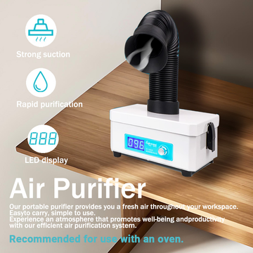 B btransfer Powerful Desktop Smoke Absorber, Suction with HEP & Carbon Filter, Pre-Attached Hose for dtf Printing