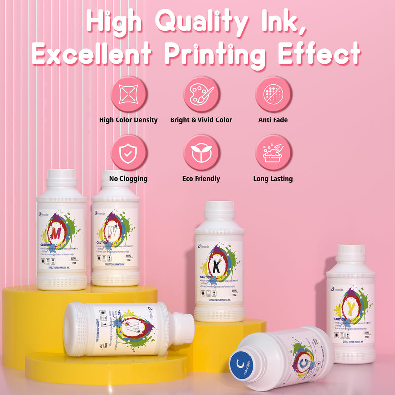 B btransfer Premium Direct to Transfer Film Ink 500ml for M1630 Pro DTF Printers,Clog-Resistant Formula,Refill for DTF Printer with printhead - Feature 4