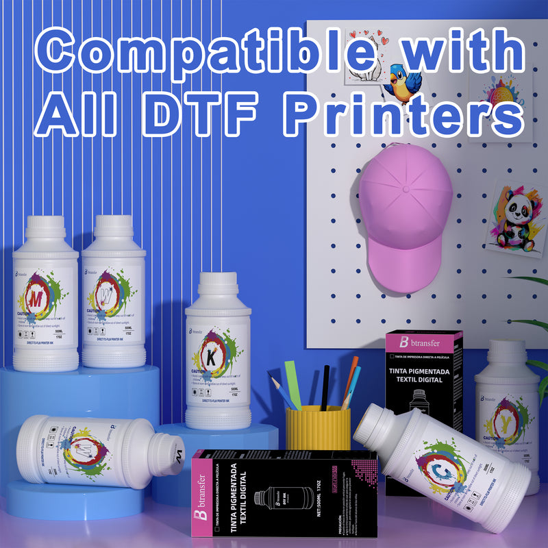 B btransfer Premium Direct to Transfer Film Ink 500ml for M1630 Pro DTF Printers,Clog-Resistant Formula,Refill for DTF Printer with printhead - Feature 3