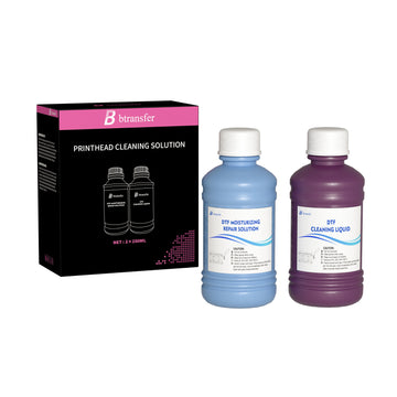 B btransfer Printhead Cleaning Kits For M1630 Pro DTF Printer, 250ml Blue Cleaning Liquid&250ml Red Repair fluid（US Free Shipping）