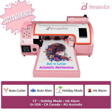 B btransfer 13" M1630 Pro DTF Printer Cozy Oven Bundle with Laptop and Oven - front view