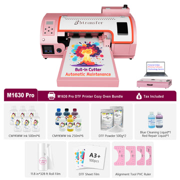 B btransfer Pink M1630 Pro DTF printer with oven