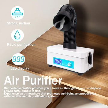 B btransfer Powerful Desktop Smoke Absorber, Suction with HEP & Carbon Filter, Pre-Attached Hose for dtf Printing