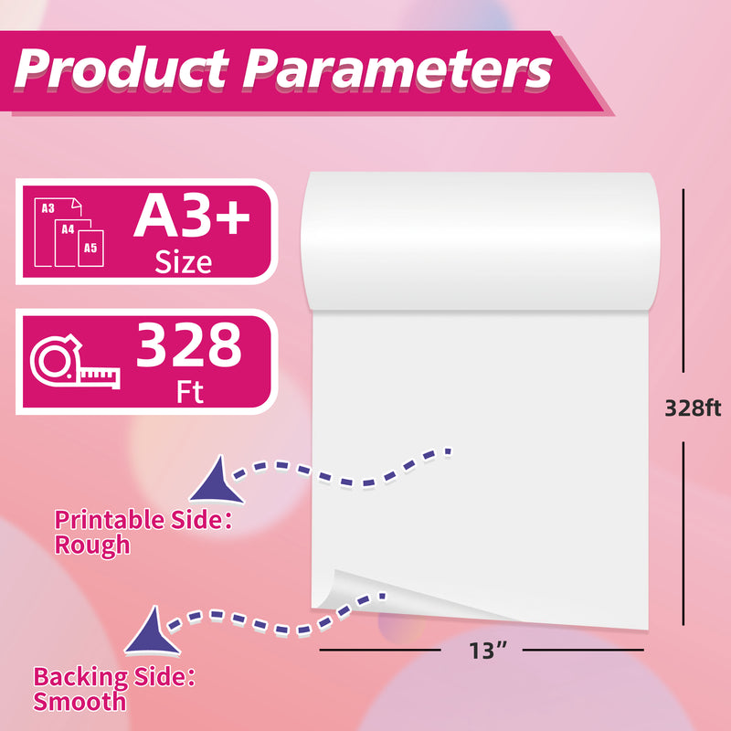B btransfer DTF PreTreat Transfer Roll Film 13 Inch x 328 FT——fit for A3 DTF Printer - Feature 1