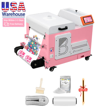 13 inch Pink DTF Powder Shaker，DTF Curing Oven and Powder Shaker Upgraded Heater T-Shirt Printer Machine Shaking Powder DTF Transfer Film Roll Printing Oven Auto Powder Shaking&Dryer Machine for Small Business