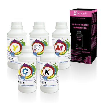 3KG CMYKWW(500ml each)-DTF T shirt printing pigment ink