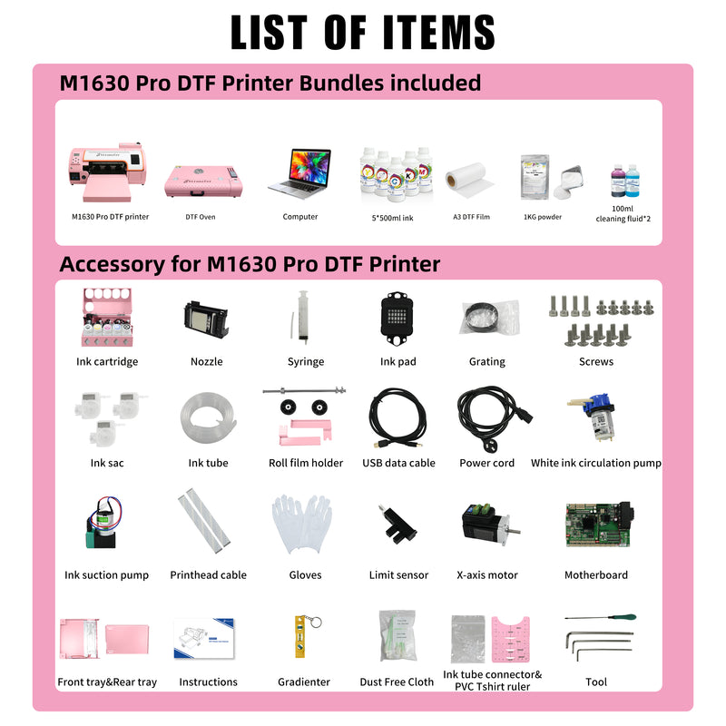 B btransfer M1630 pro, 13 inch less maintenance DTF Printer with film cutting.  Free shipping - Feature 7